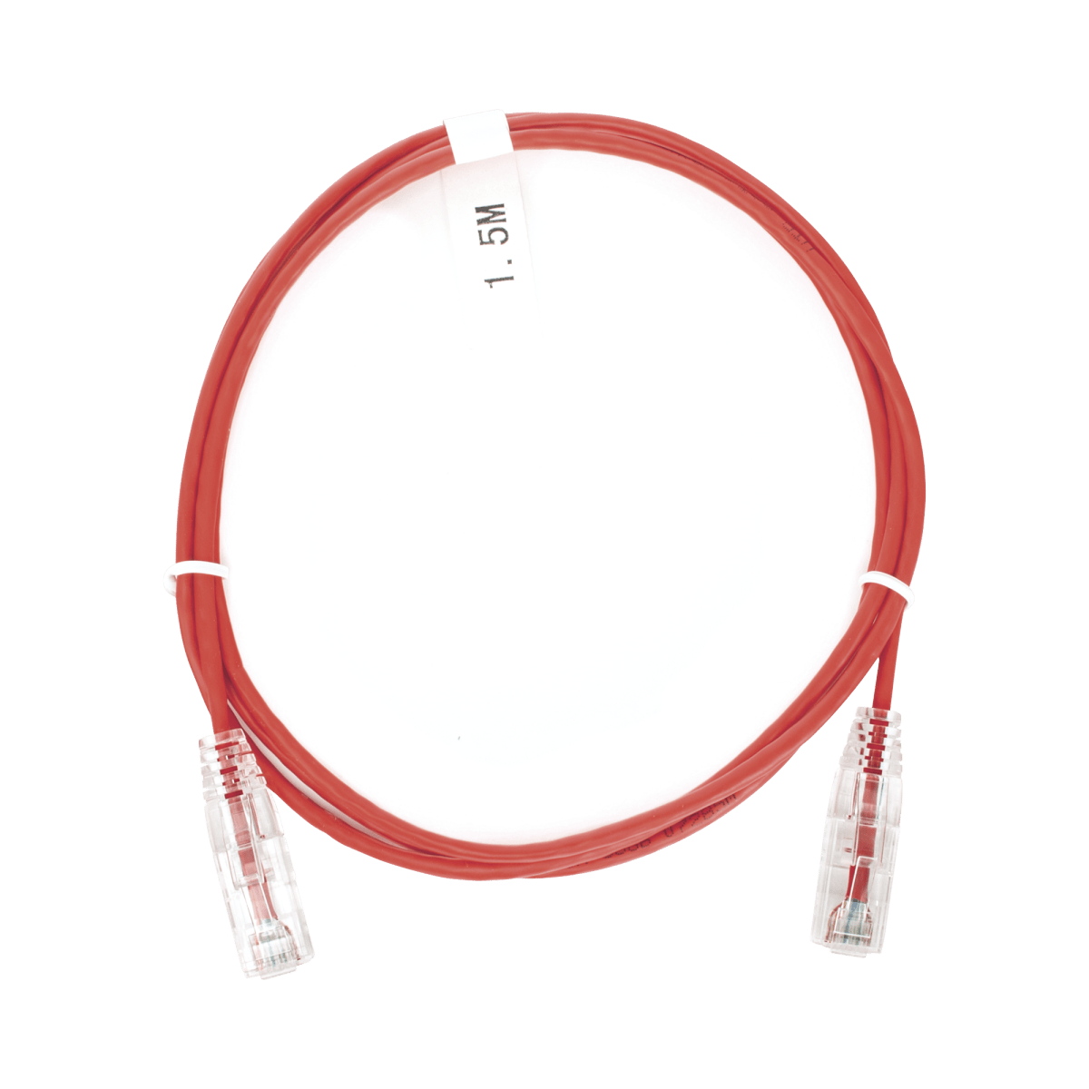 Patch Cord Slim UTP Cat6 - 1.5 m Rojo Diámetro Reducido (28 AWG) - SILYMX