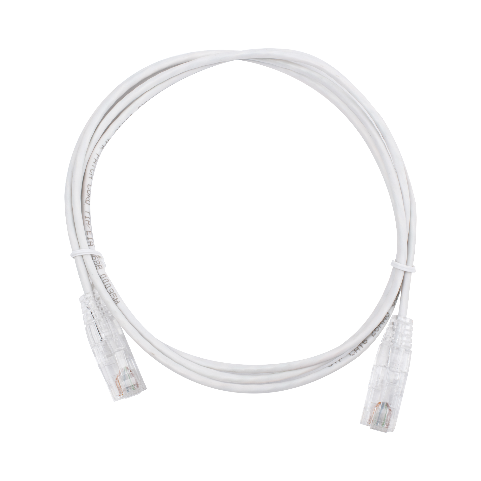 Cable de Parcheo Slim UTP Cat6 - 1.5 m Blanco Diámetro Reducido (28 AWG) - SILYMX