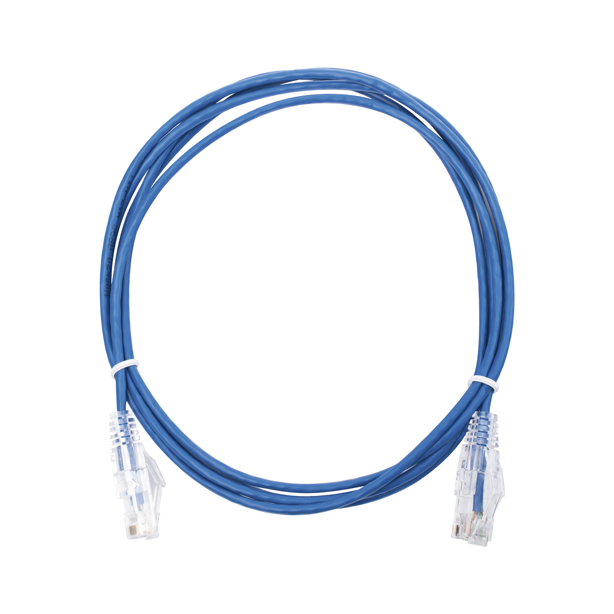 Cable de Parcheo Slim UTP Cat6 - 2 m Azul Diámetro Reducido (28 AWG) - SILYMX