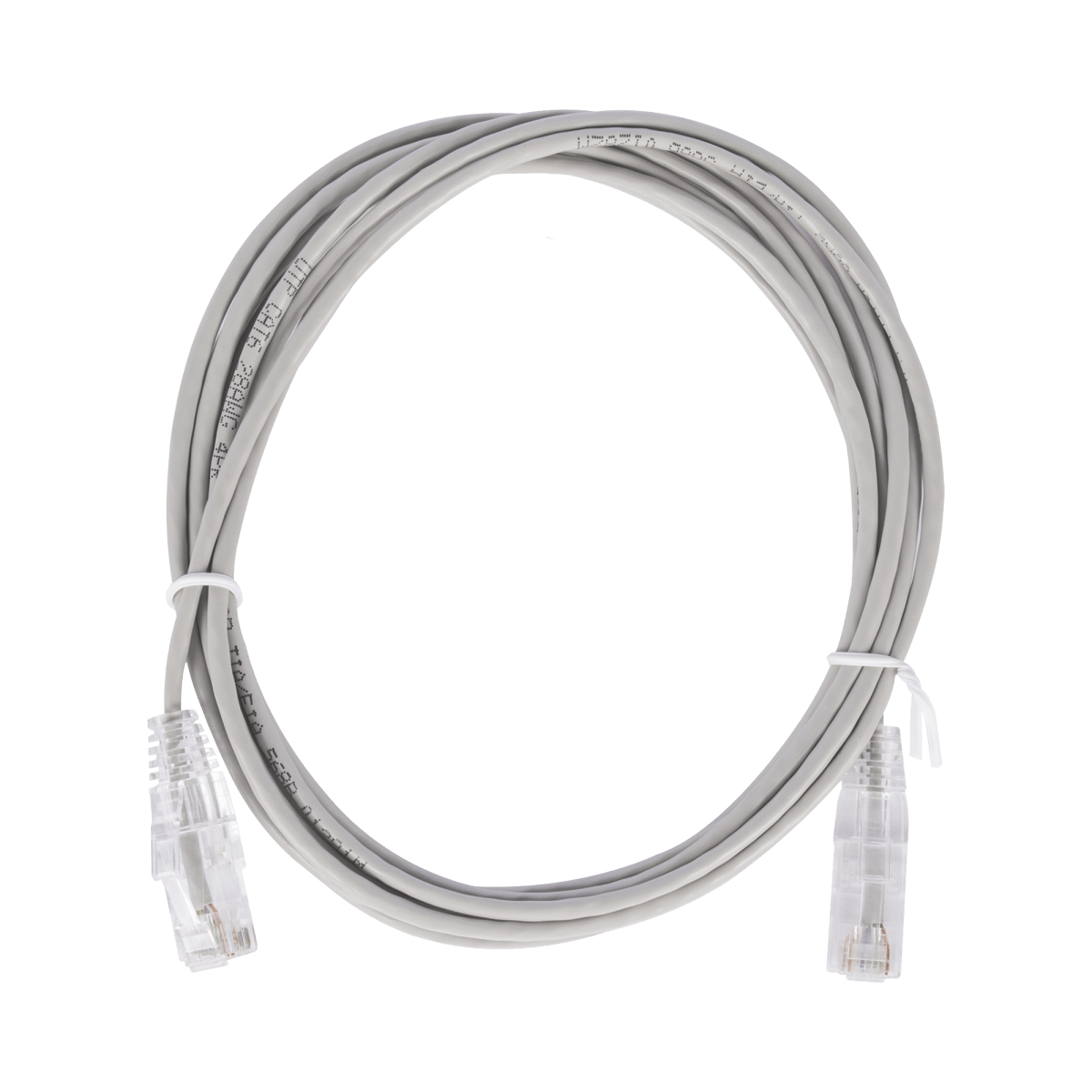 Patch Cord Slim UTP Cat6 - 2 m Gris Diámetro Reducido (28 AWG) - SILYMX
