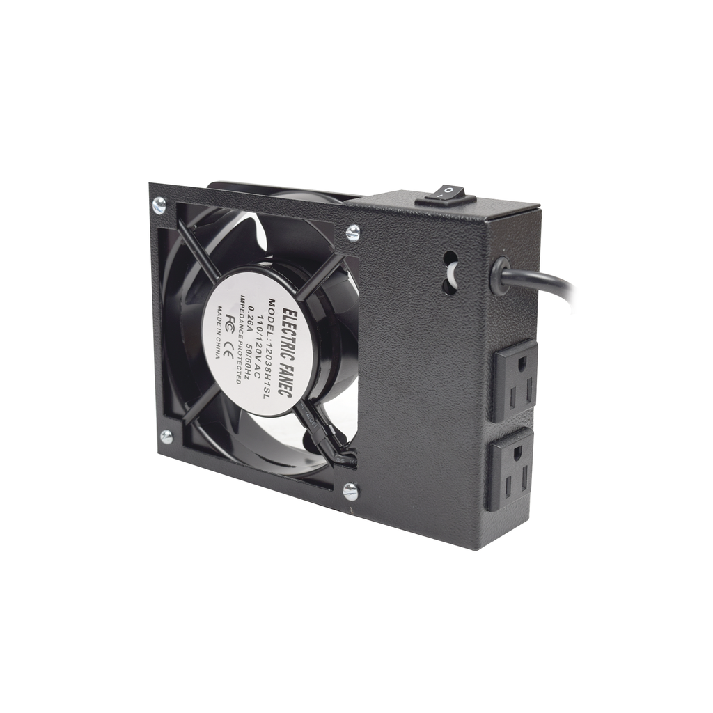 Ventilador 110 Vca con Clavija para Gabinete de Pared con 2 Tomas de Corriente. - SILYMX