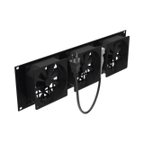 Kit de 3 Ventilador 110 Vca (12 x 12 cm) con Clavija 5-15P. Para instalación en Postes Rack. - SILYMX