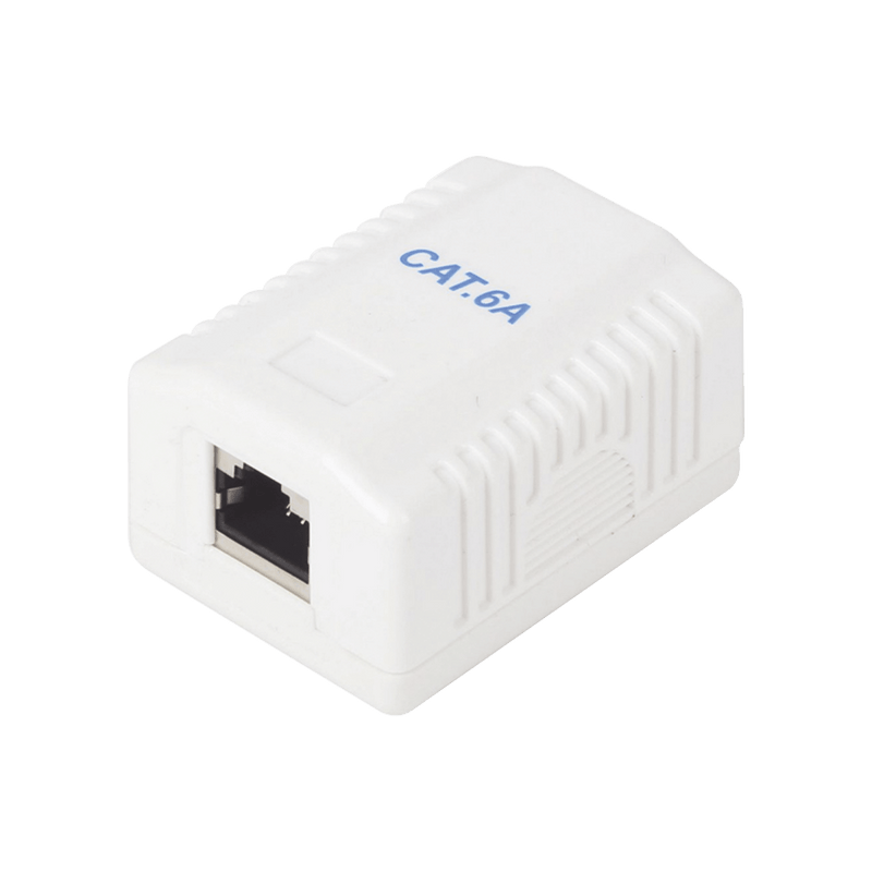 Caja de pared con 1 puerto, incluye 1 jack STP Cat6A - SILYMX