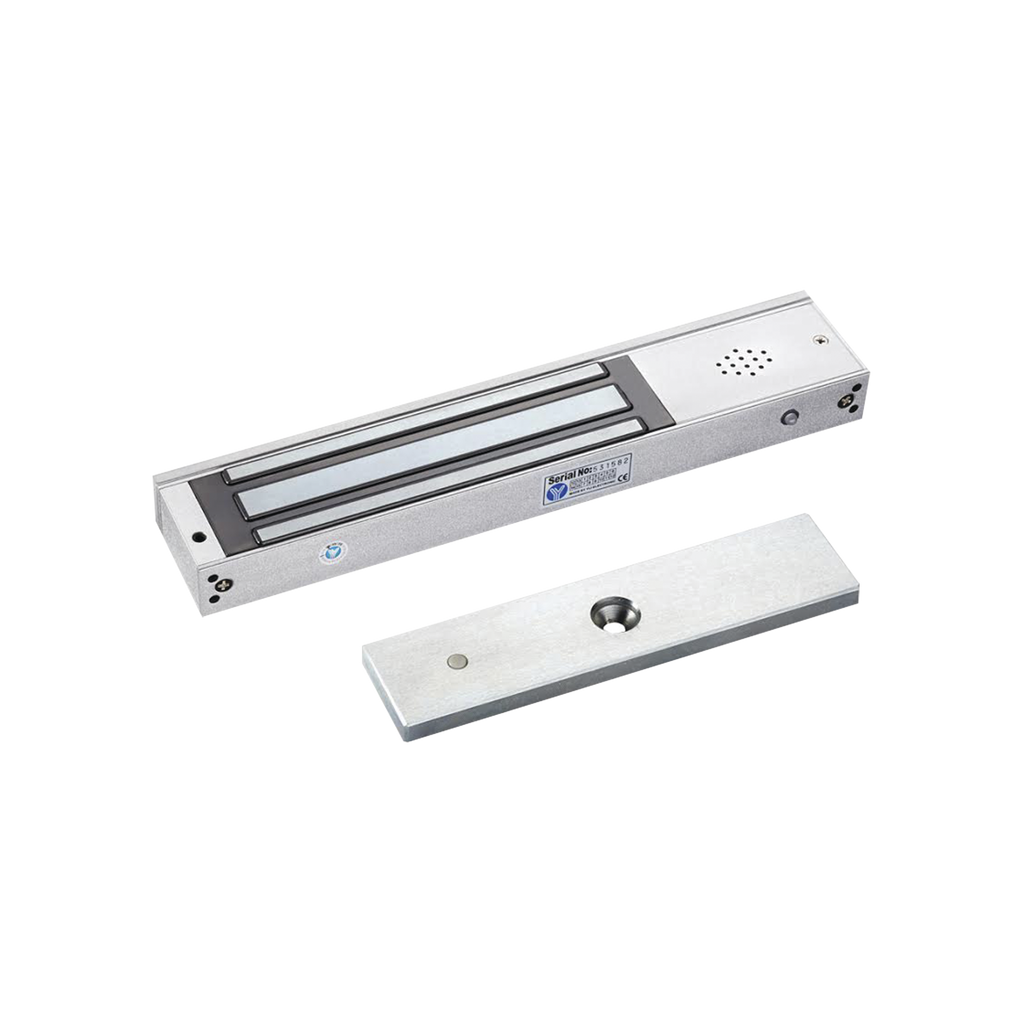 Chapa magnética 600Lb con Buzzer de alarma de puerta abierta / LED indicador de estado / Sensor de estado de placa/ Libre de Magnetismo Residual