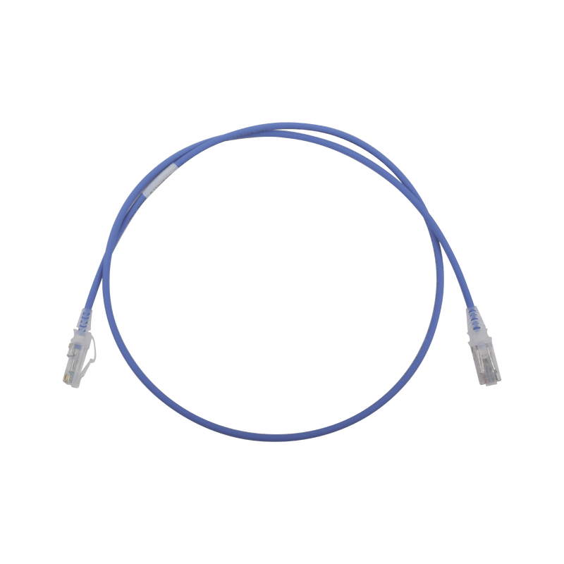 Patch Cord MC6 Modular Cat6 UTP CM/LS0H 3ft Color Azul Diámetro Reducido (28AWG) - SILYMX