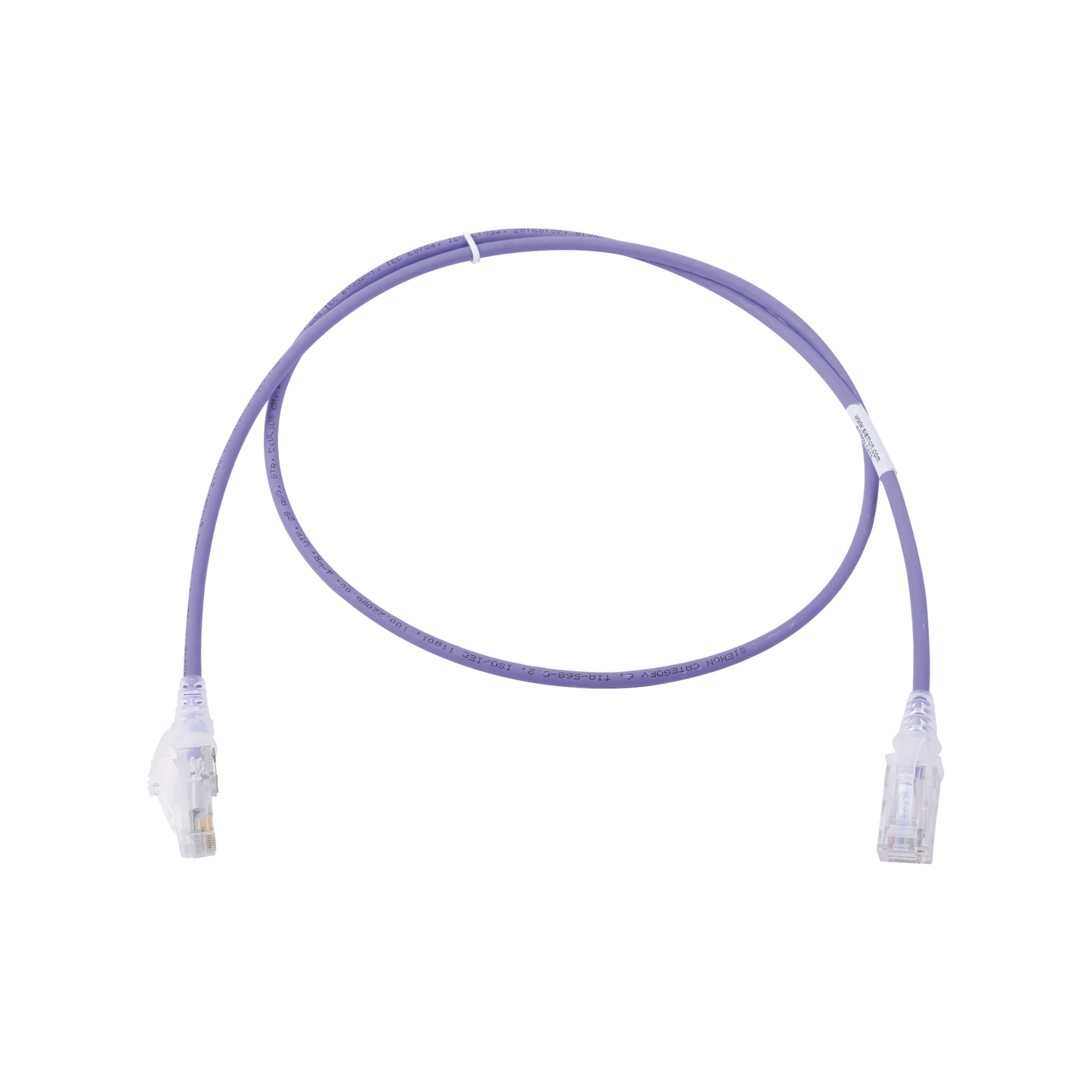 Patch Cord MC6 Modular Cat6 UTP CM/LS0H 3ft Color Violeta Diámetro Reducido (28AWG) Versión Bulk (Sin Empaque Individual) - SILYMX