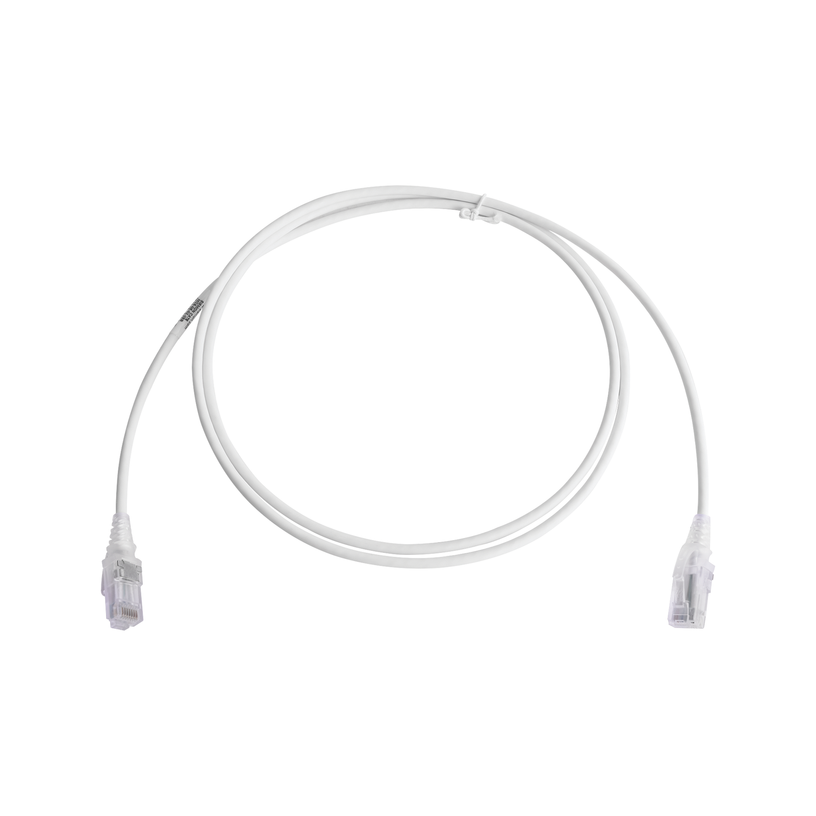 Patch Cord MC6 Modular Cat6 UTP CM/LS0H 5ft Color Blanco Diámetro Reducido (28AWG) Versión Bulk (Sin Empaque Individual) - SILYMX