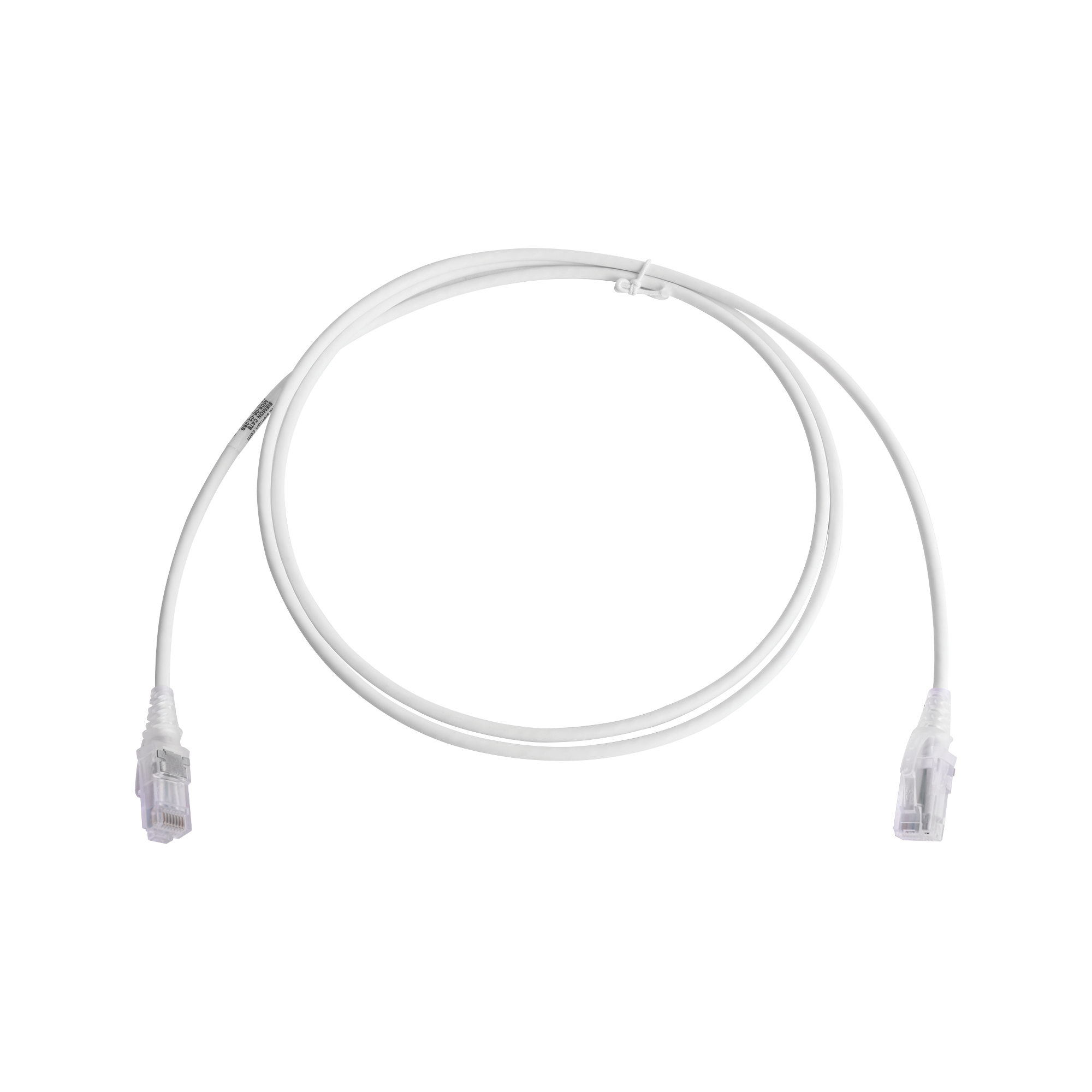 Patch Cord MC6 Modular Cat6 UTP CM/LS0H 5ft Color Blanco Diámetro Reducido (28AWG) Versión Bulk (Sin Empaque Individual) - SILYMX