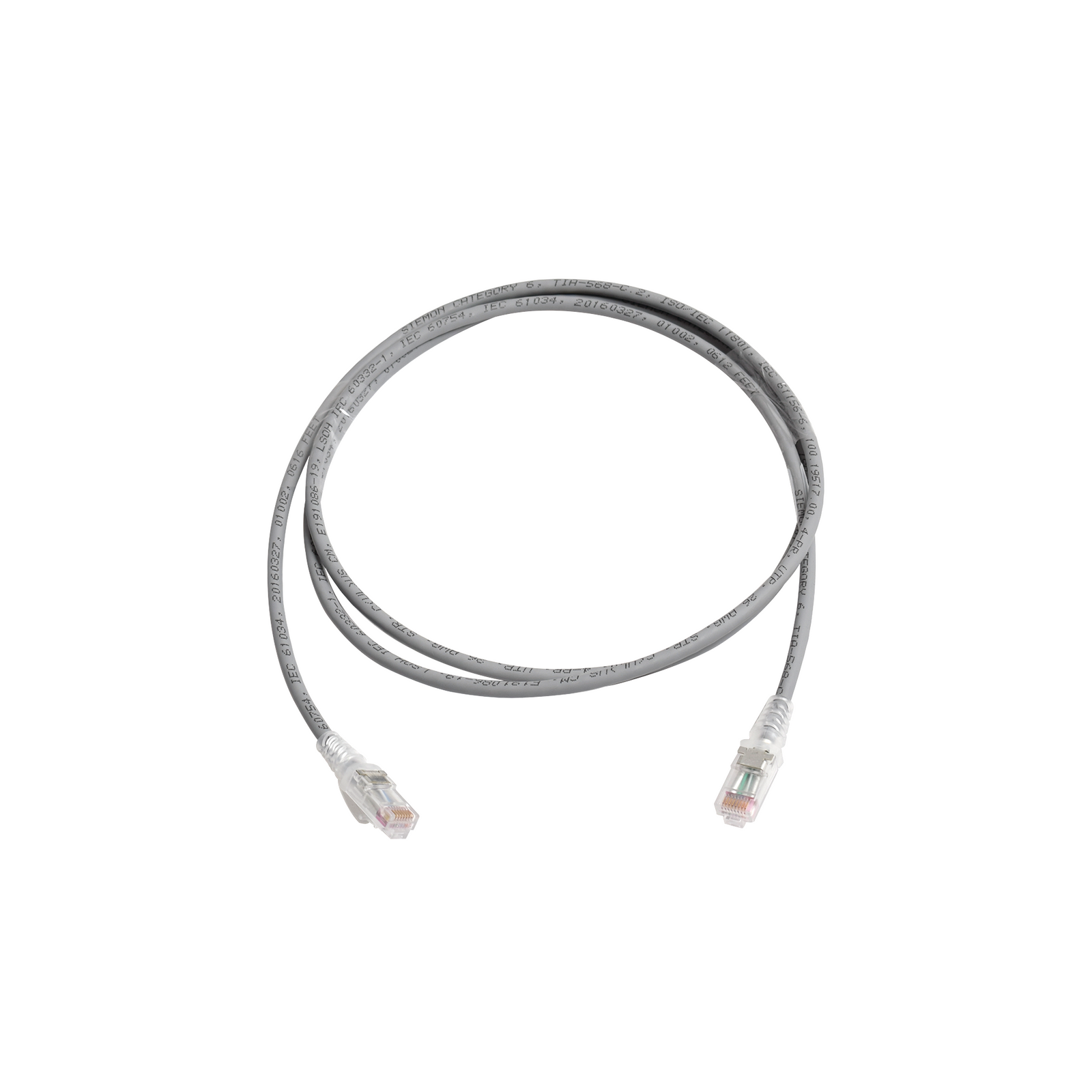 Patch Cord MC6 Modular Cat6 UTP CM/LS0H 5ft Color Gris - SILYMX