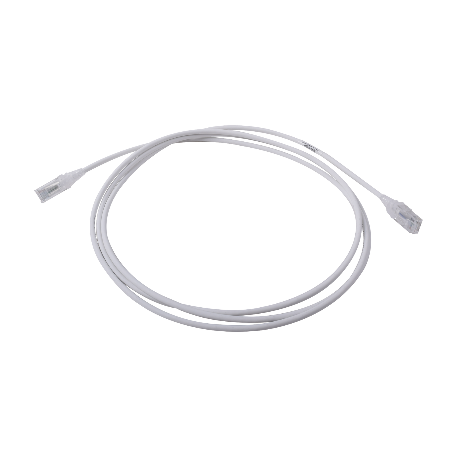 Patch Cord MC6 Modular Cat6 UTP CM/LS0H 7ft Color Blanco Diámetro Reducido (28AWG) - SILYMX