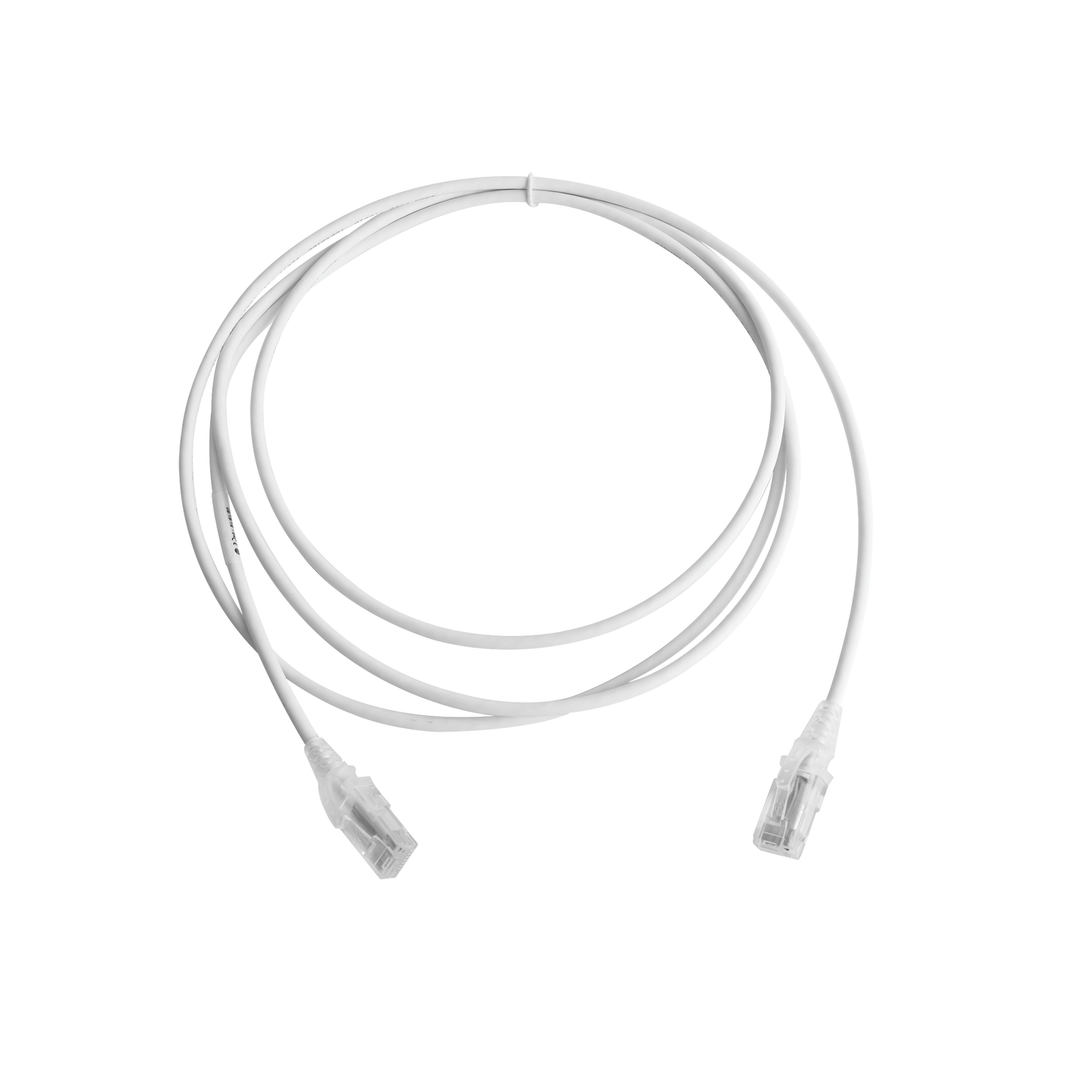 Patch Cord MC6 Modular Cat6 UTP CM/LS0H 7ft Color Blanco Diámetro Reducido (28AWG) Versión Bulk (Sin Empaque Individual) - SILYMX