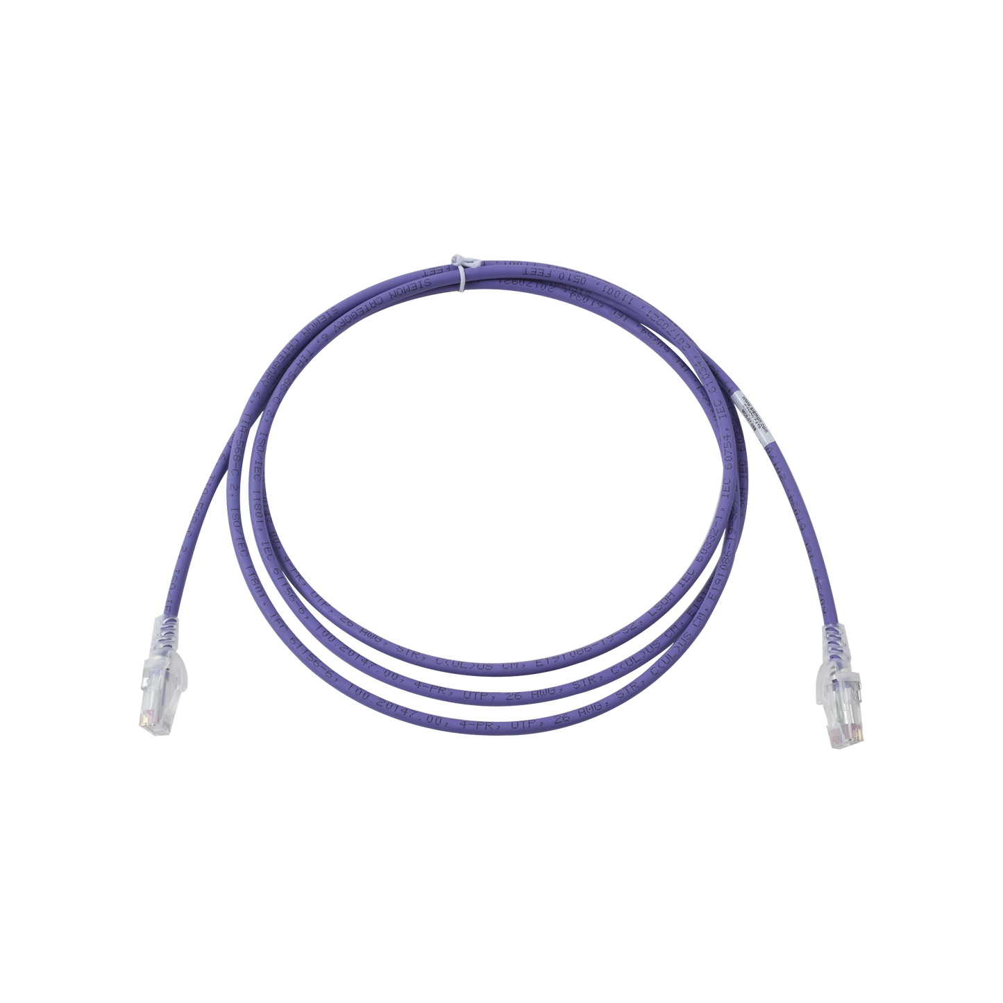 Patch Cord MC6 Modular Cat6 UTP CM/LS0H 7ft Color Violeta Versión Bulk (Sin Empaque Individual) - SILYMX