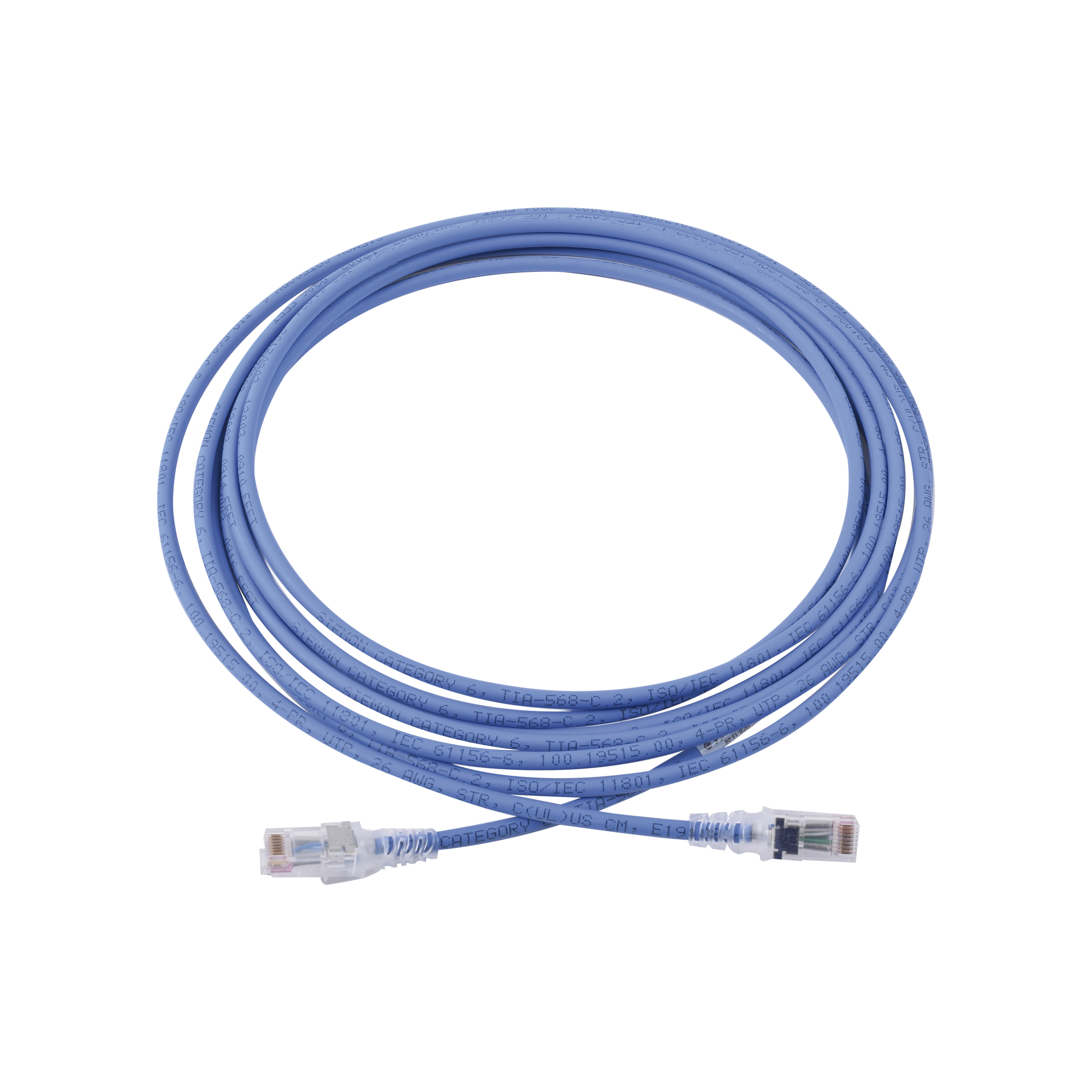 Patch Cord Siemon MC6 Modular Cat6 UTP CM/LS0H 15ft 4.5 mts Color Azul MC6-15-06 - SILYMX