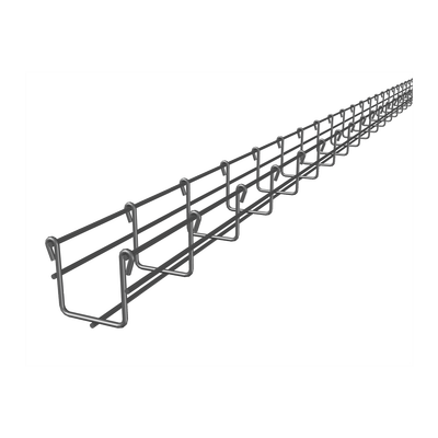Charola tipo malla 66/50 mm con acabado Electro Zinc hasta 52 cables Cat6 tramo 3m MG-50-430EZ - SILYMX
