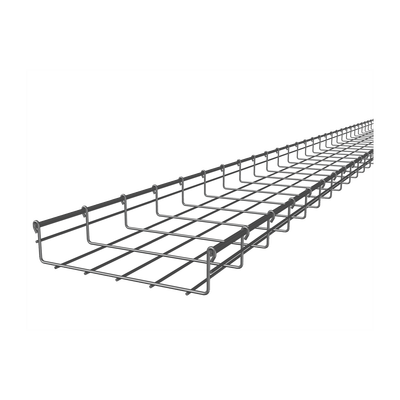 Charola tipo malla 66/250mm con acabado Electro Zinc hasta 262 cables Cat6 tramo 3mm MG-50-434EZ - SILYMX