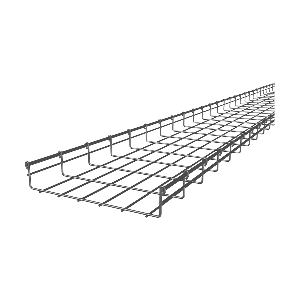 Charola tipo malla 66/300 mm con acabado Electro Zinc hasta 315 cables Cat6 tramo 3 m MG-50-435EZ - SILYMX
