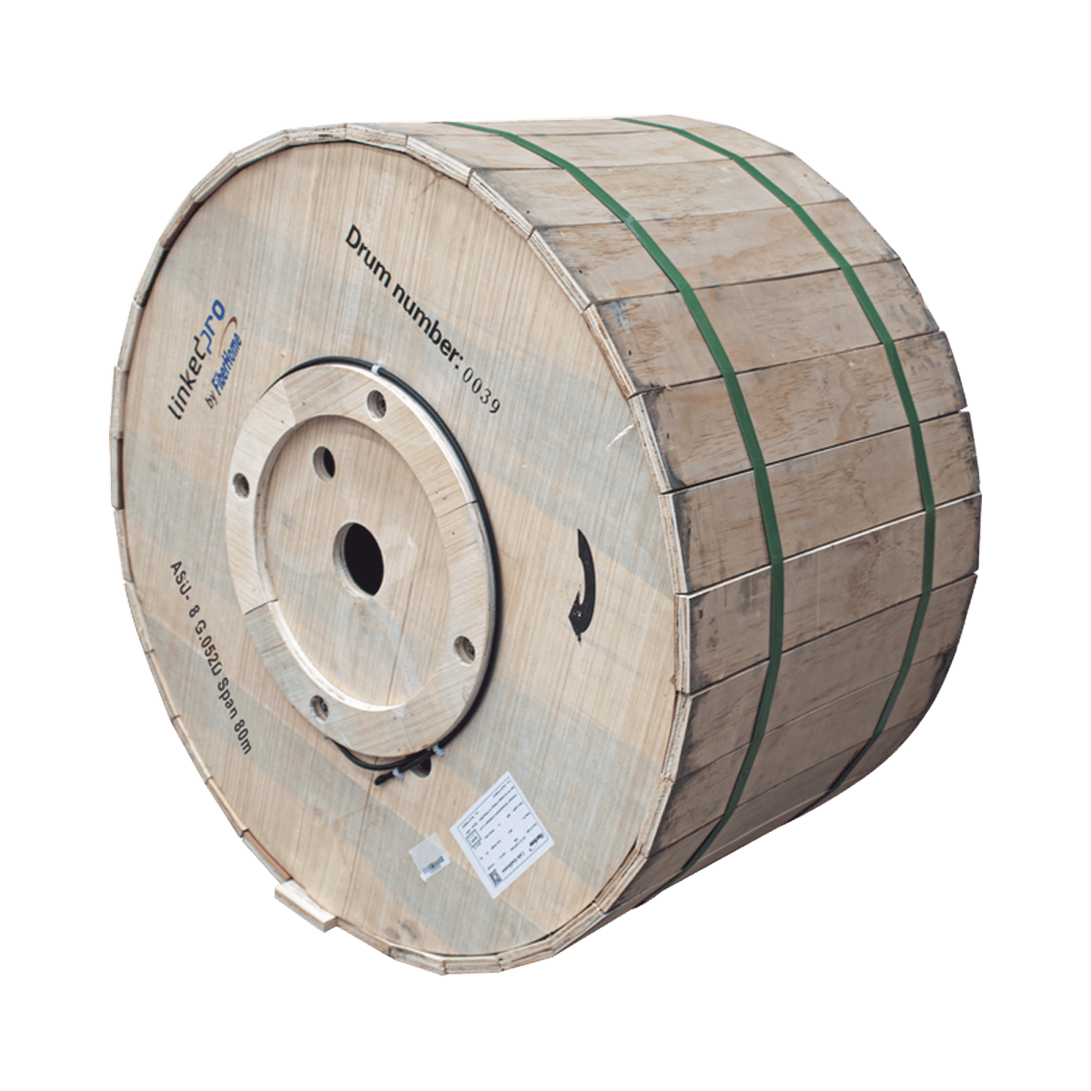 Carrete de 4 km de Fibra Óptica Aérea Mini ADSS (ASU) G.652D, Monomodo de 8 Hilos, Exterior, Span 80, Loose Tube - SILYMX