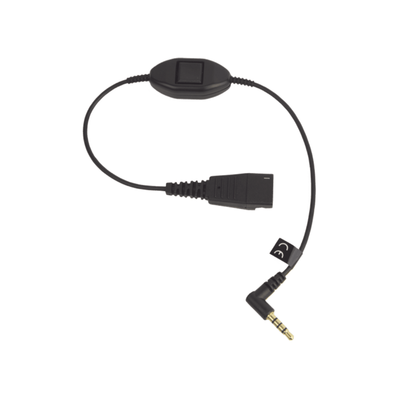 Jabra Cord QD a conector de 3.5 mm con Push-to-Talk para teléfonos celulares smartphones (8800-00-103) - SILYMX