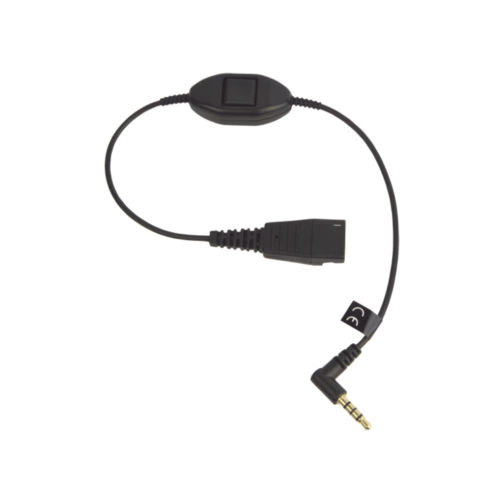 Jabra Cord QD a conector de 3.5 mm con Push-to-Talk para teléfonos celulares smartphones (8800-00-103) - SILYMX