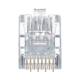 Plug RJ45 Cat5e Para Cable UTP de Calibres 24-26 AWG Chapado en Oro de 50 micras Paquete de 50 piezas - SILYMX
