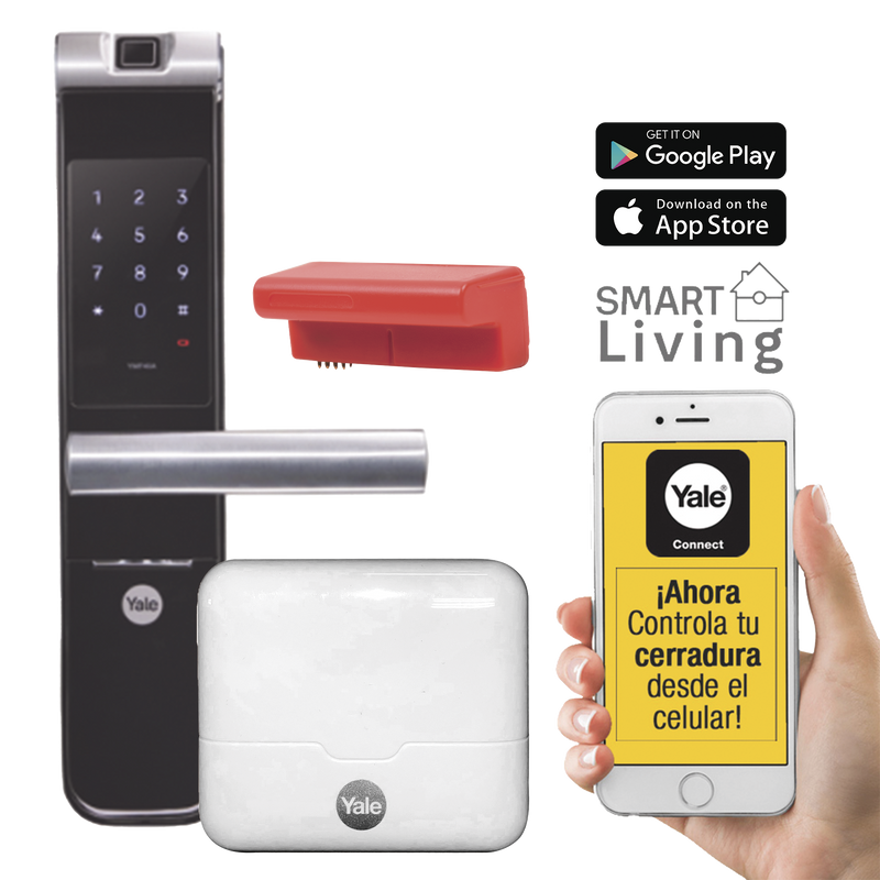 Kit de Hub con Cerradura con manija YMF40A: Código, Biometria y apertura SMARTPHONE en cualquier parte el Mundo - SILYMX