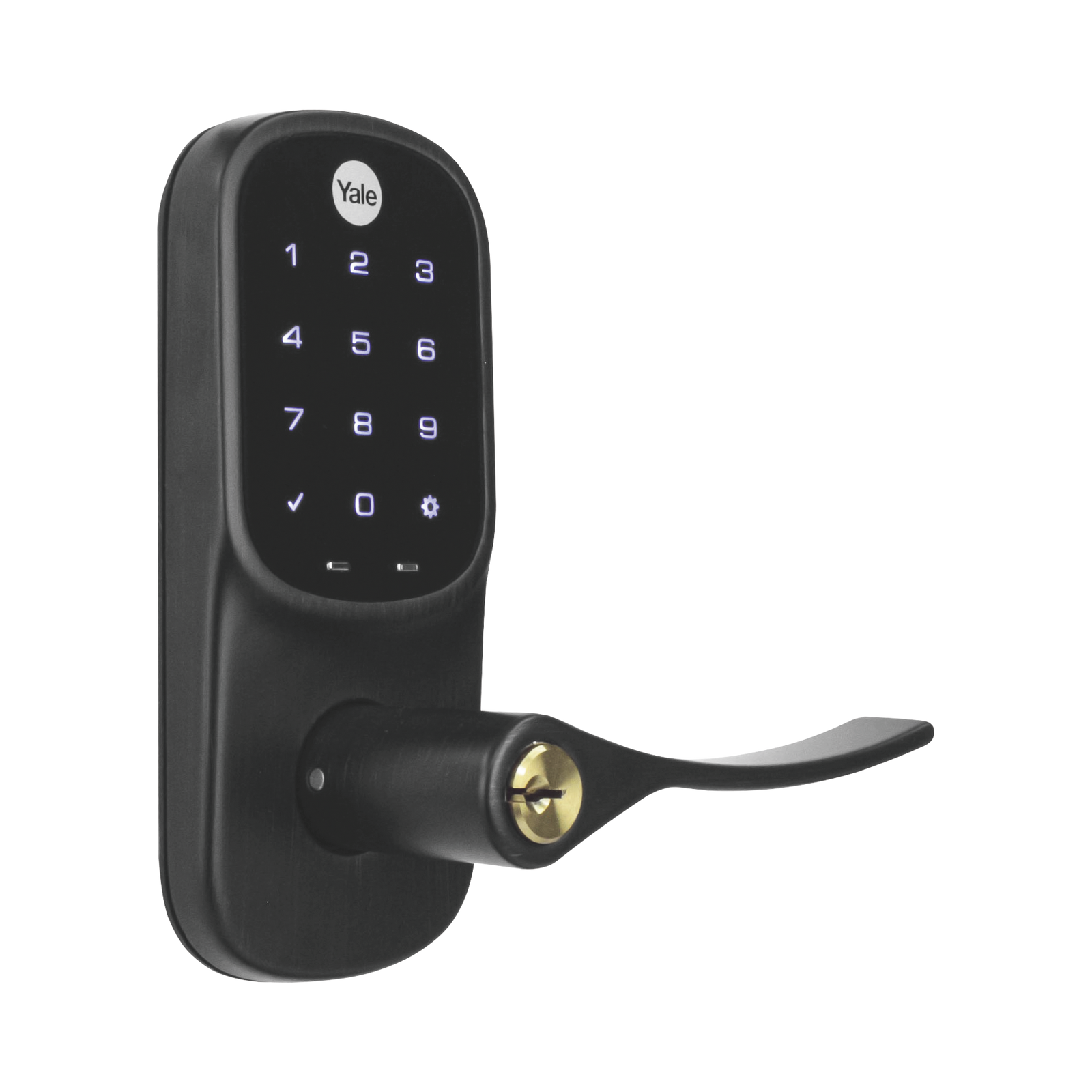 Cerradura YRL226 con Teclado Táctil y Manija /Smarphone Control Opcional/ bronce Antiguo/ Para puertas de 35 mm a 45 mm de espesor. - SILYMX
