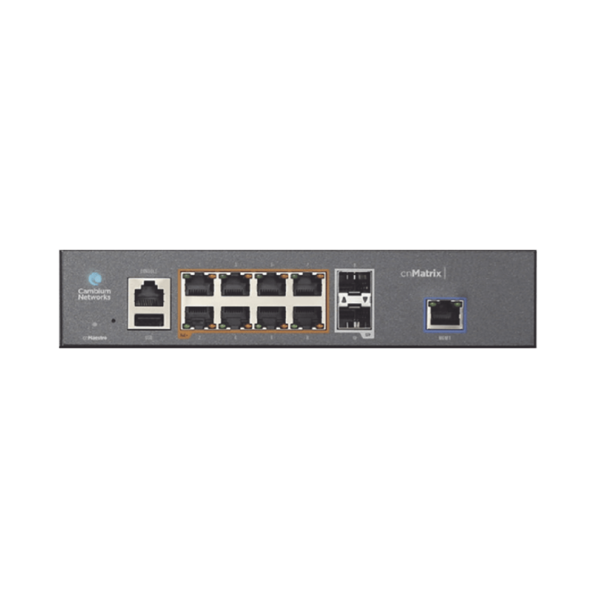 Switch cnMatrix EX1010-P de 8 puertos PoE 802.3af/at y 1 SFP, 75 W, Capa 2, gestión en la nube - SILYMX