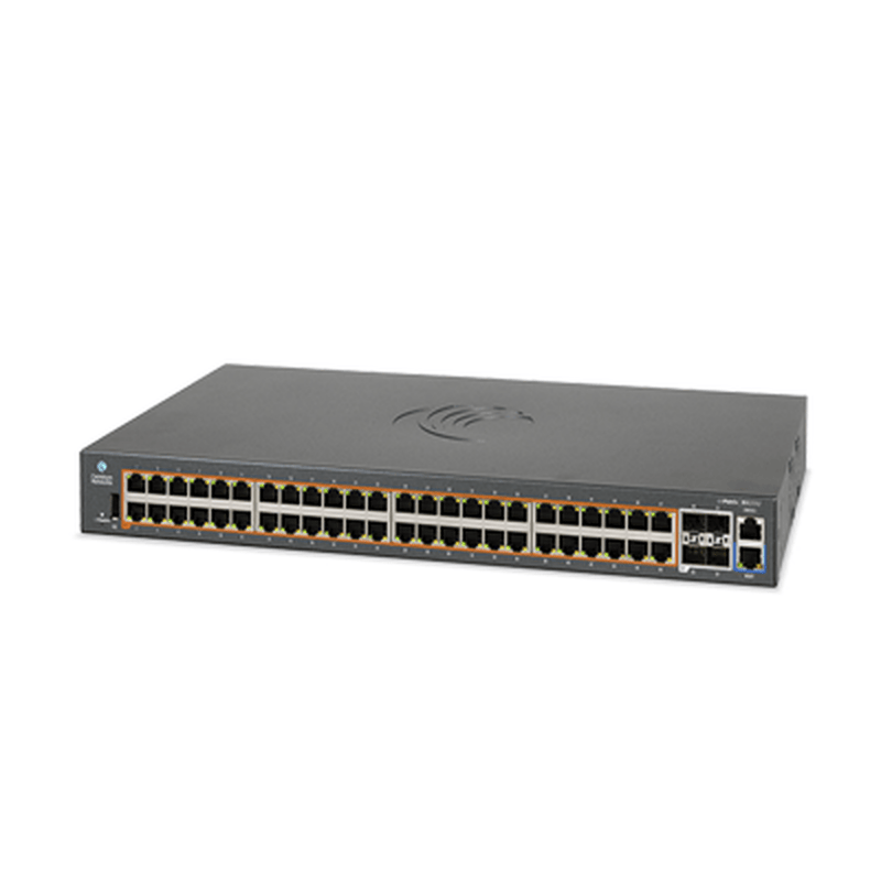 Switch PoE cnMatrix EX2052-P 802.3af/at de 48 puertos Gigabit y 4 SFP+, Capa 3, 400 W, gestión en la nube - SILYMX