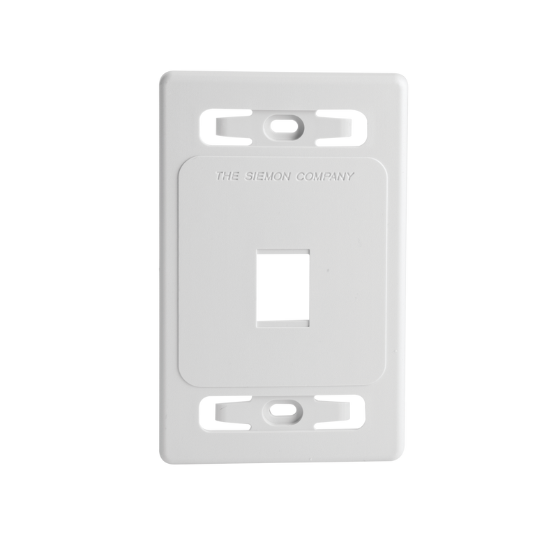Placa de pared modular MAX de 1 salida color blanco version bulk (Sin Empaque Individual) - SILYMX