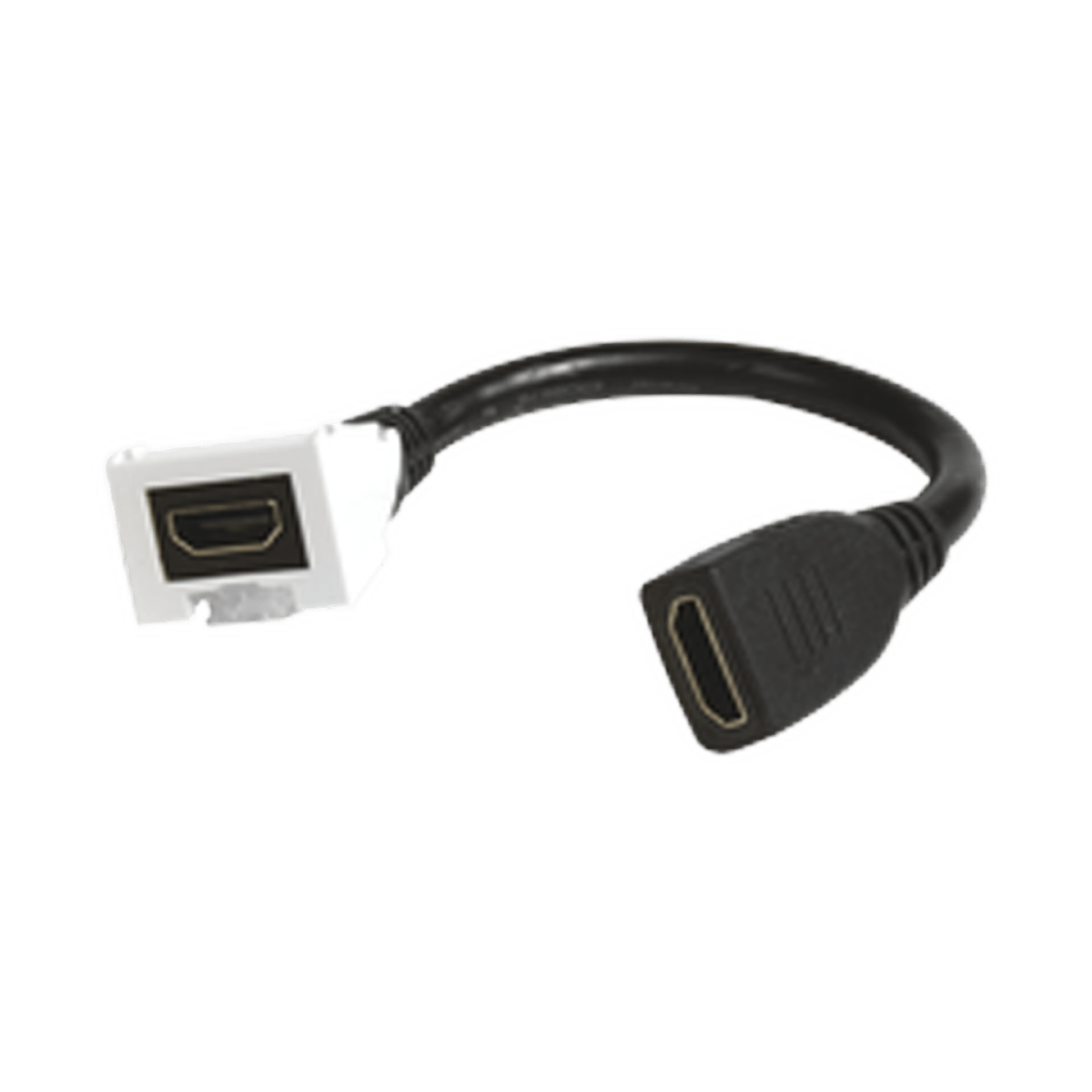 Adaptador HDMI con Pigtail Hembra-Hembra Para vídeo 720 1080p 4K UHD Compatible con Faceplates MAX Siemon de 2 salidas Color Blanco - SILYMX