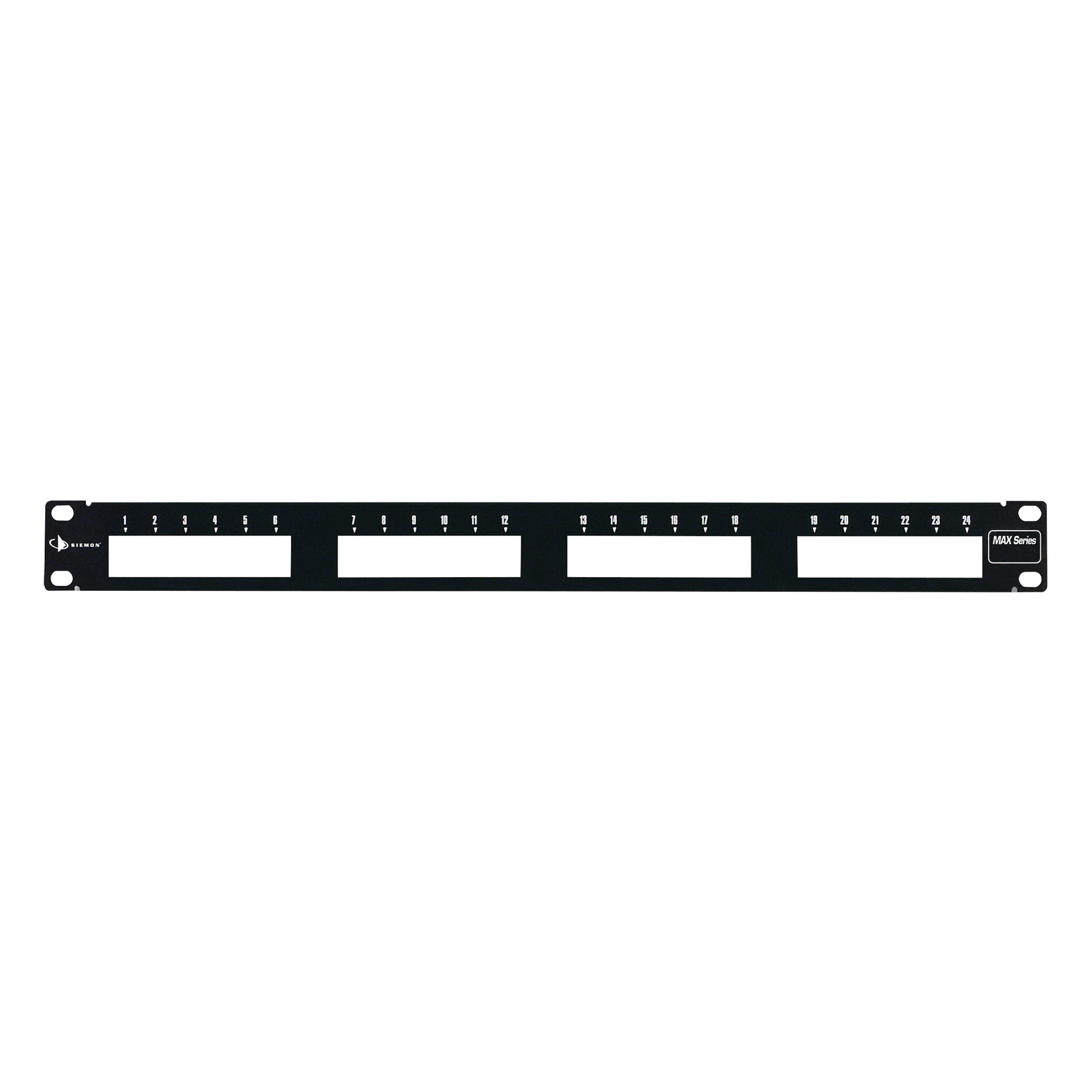 Patch Panel MAX Modular de 24 Puertos Plano 1UR - SILYMX