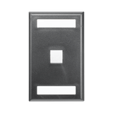 Placa de Pared Vertical Salida Para 1 Puerto Keystone Con Espacios Para Etiquetas Color Negro - SILYMX