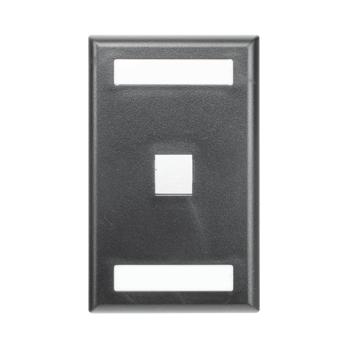 Placa de Pared Vertical Salida Para 1 Puerto Keystone Con Espacios Para Etiquetas Color Negro - SILYMX