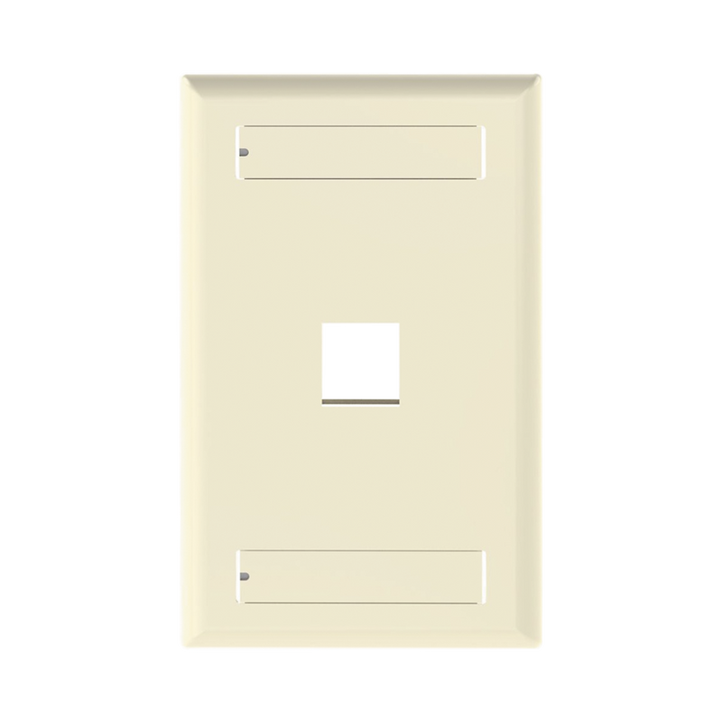 Placa De Pared Clasica 1 Puerto Modulo Keystone Etiquetable Color Marfil - SILYMX