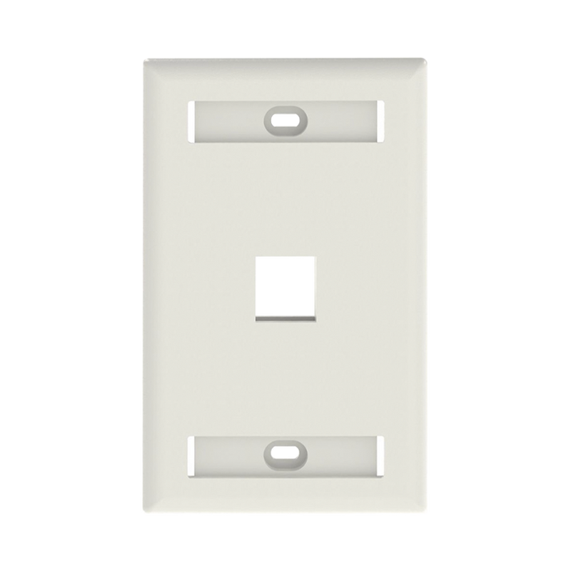 Placa de Pared Vertical Salida Para 1 Puerto Keystone Con Espacios Para Etiquetas Color Blanco Mate - SILYMX