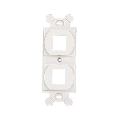 Marco De Módulo Dúplex Para Placas Frontales Estándar Nema 106 Acepta 2 Módulos Keystone Color Blanco - SILYMX