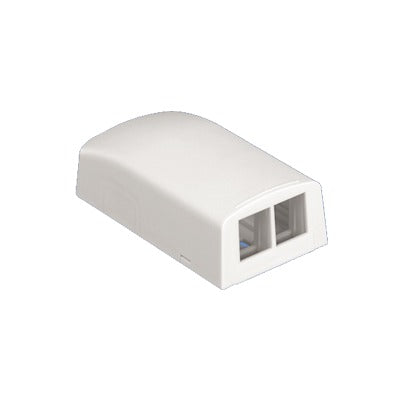 Caja De Salida Montaje Superficial 2 Puertos Modulo Keystone Color Blanco Mate - SILYMX