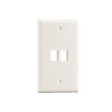 Placa de Pared Vertical, Salida Para 2 Puertos Keystone, Color Marfil - SILYMX