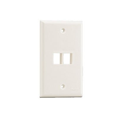 Placa de Pared Vertical, Salida Para 2 Puertos Keystone, Color Marfil - SILYMX