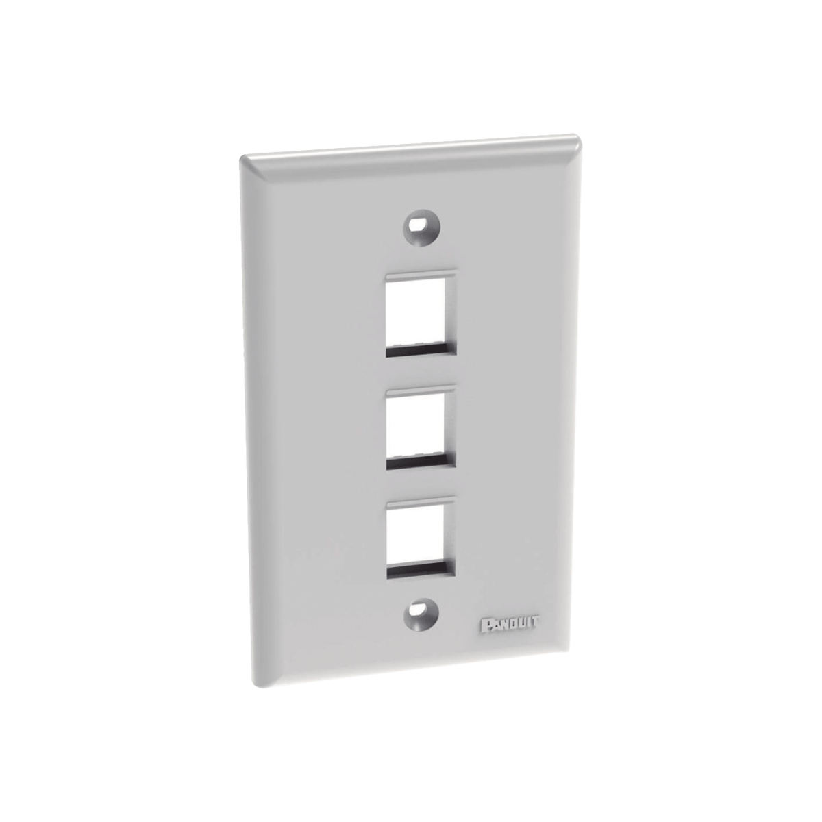 Placa de Pared Vertical, Salida Para 3 Puertos Keystone, Color Blanco - SILYMX