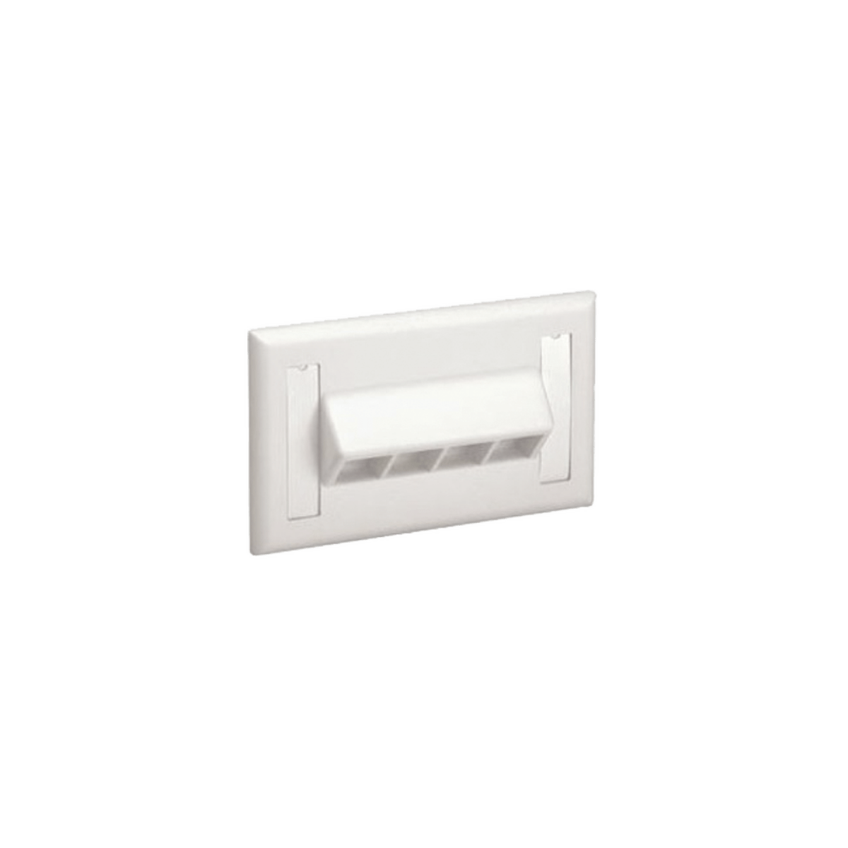 Placa de Pared Horizontal, Salida Para 4 Puertos Keystone, Con Espacios Para Etiquetas, Color Blanco Mate - SILYMX
