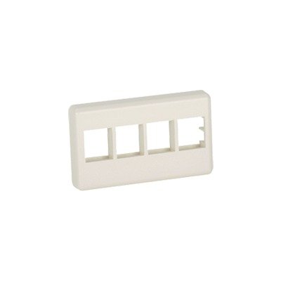 Placa de Pared Para Mueble Modular, Salida Para 4 Puertos Keystone, Color Blanco Mate - SILYMX