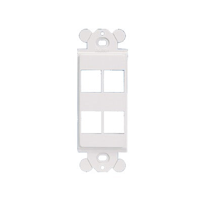 Marco De Módulo Dúplex Para Placas Frontales Estándar Gfci Acepta 4 Módulos Keystone Color Blanco - SILYMX