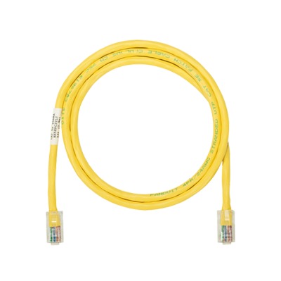 Cable de parcheo UTP Categoría 5e con plug modular en cada extremo 1 m. Amarillo