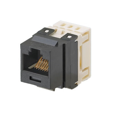 Conector Jack Estilo 110 (de Impacto) Tipo Keystone Categoría 5e de 8 posiciones y 8 cables Color Negro - SILYMX