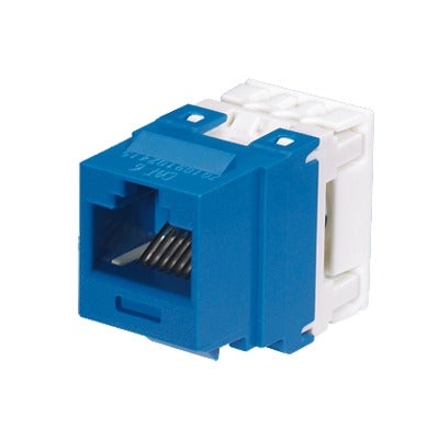 Conector Jack Estilo 110 (de Impacto) Tipo Keystone Categoría 6 de 8 posiciones y 8 cables Color Azul - SILYMX