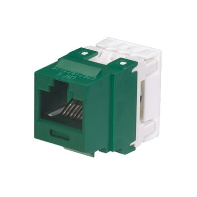 Conector Jack Estilo 110 (de Impacto) Tipo Keystone Categoría 6 de 8 posiciones y 8 cables Color Verde - SILYMX