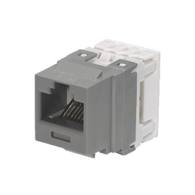 Conector Jack Estilo 110 (de Impacto) Tipo Keystone Categoría 6 de 8 posiciones y 8 cables Color Gris - SILYMX