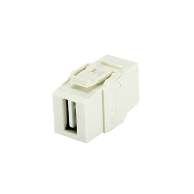 Módulo Acoplador USB 2.0 Hembra a Hembra Tipo Keystone Color Blanco Mate