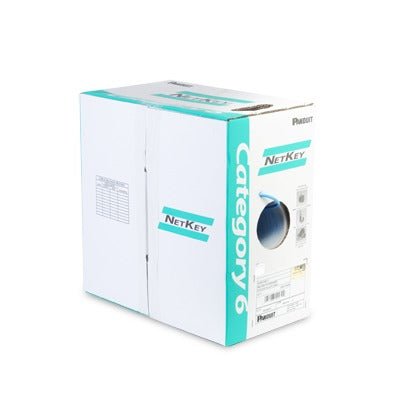 Bobina de Cable UTP 305 m. de Cobre, NetKey, Azul, Categoría 6 (24 AWG), 1000Mbps, Riser (CMR), de 4 pares - SILYMX